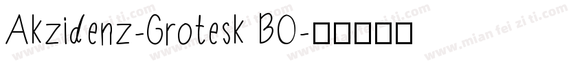 Akzidenz-Grotesk BO字体转换